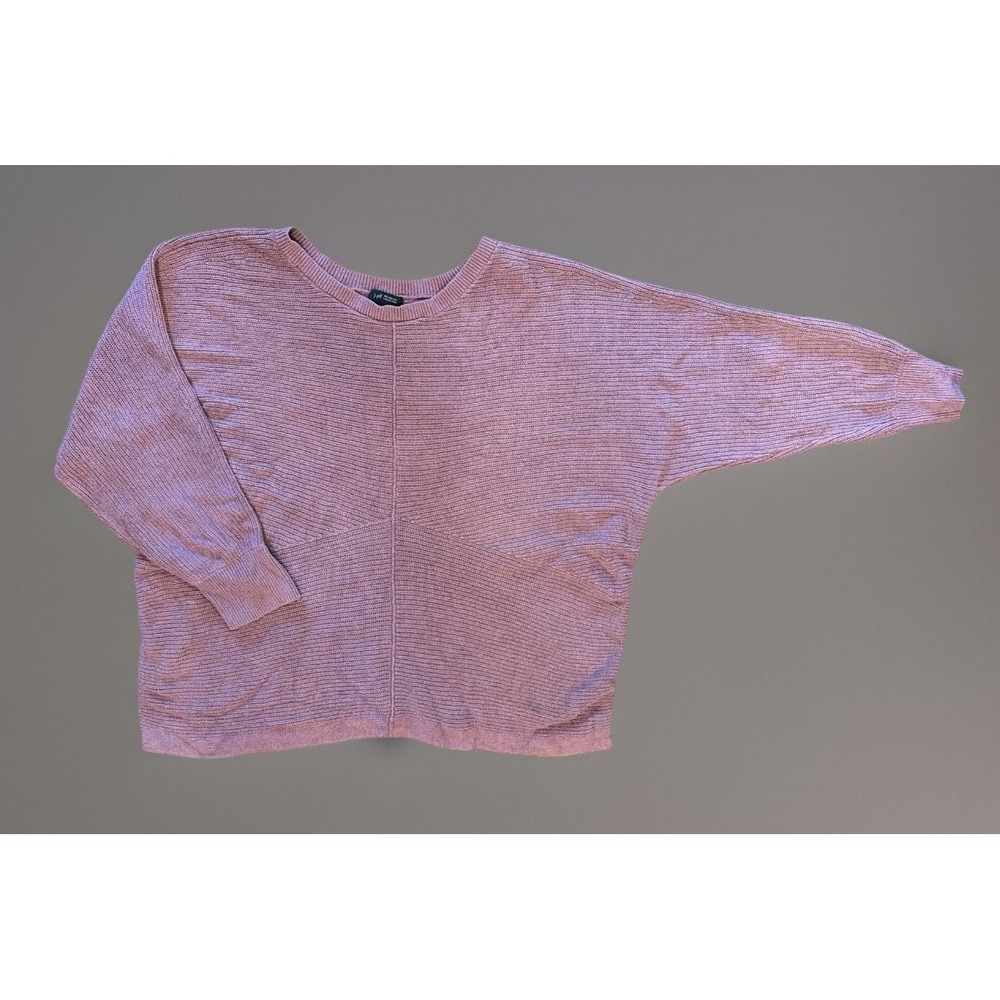 J Jill Women's Sweater Lavender Pullover Knit Relaxed Crew Neck Boho Casual